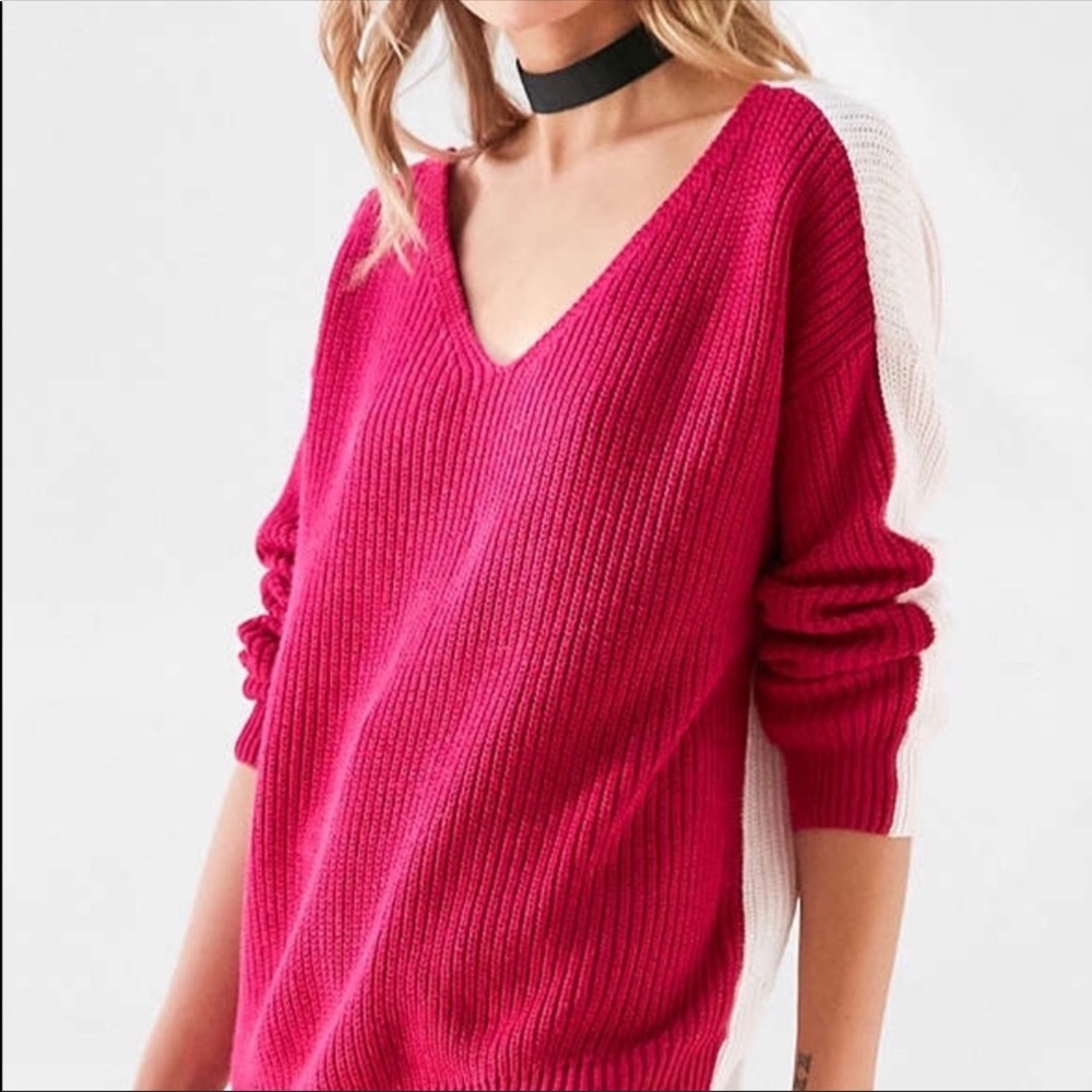 pink two tone knit sweater❤️💖